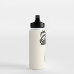 Monstera Leaf Drawing Water Bottle Gallery Image 3