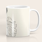 Monstera Leaf Drawing Coffee Mug Gallery Image 1