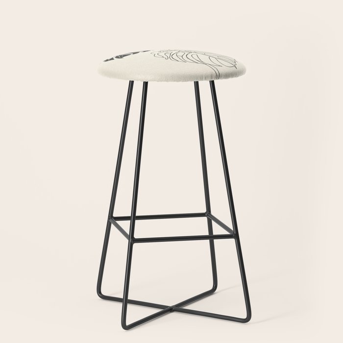 Monstera Leaf Drawing Stool Gallery Image 1
