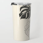 Monstera Leaf Drawing Travel Mug Gallery Image 3