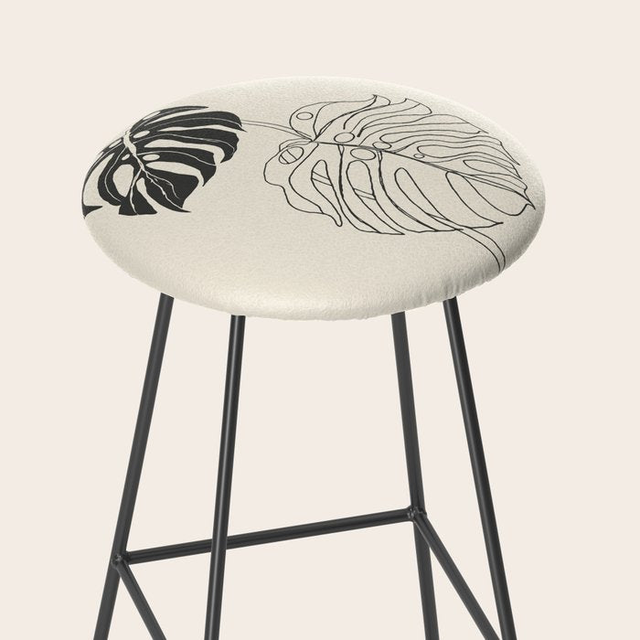 Monstera Leaf Drawing Stool Gallery Image 2