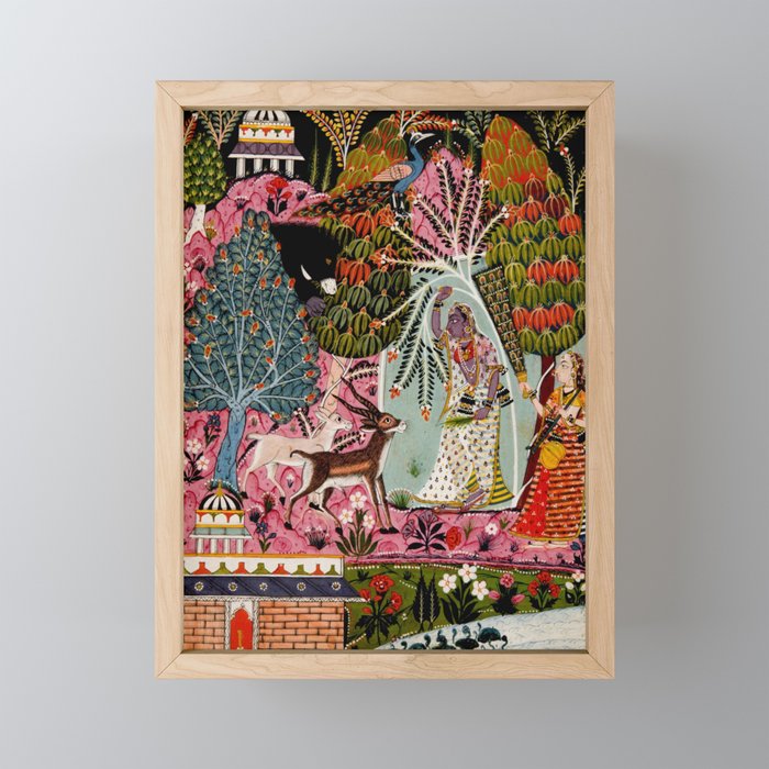 Todi Ragini Indian Painting Illustration Mini Art Print Gallery Image 1