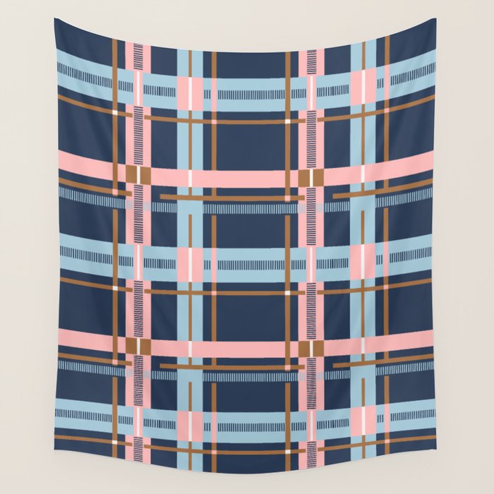 Dark Bold Linear Harmony Wall Tapestry Gallery Image 1