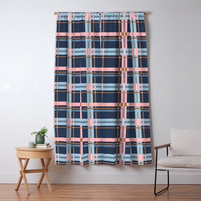 Dark Bold Linear Harmony Window Curtain Gallery Image 5