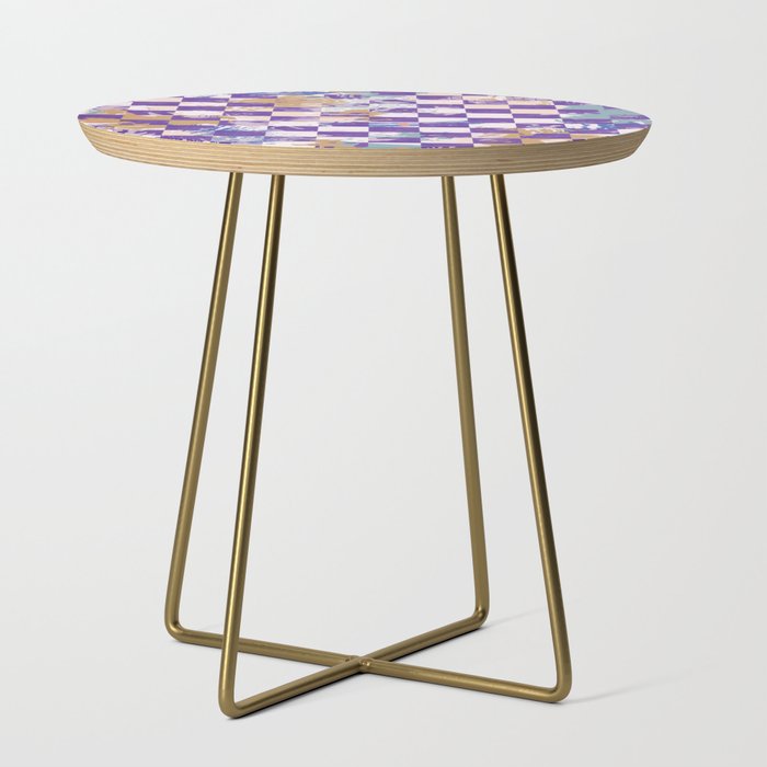 Grid of artistic strokes L Side Table Gallery Image 1