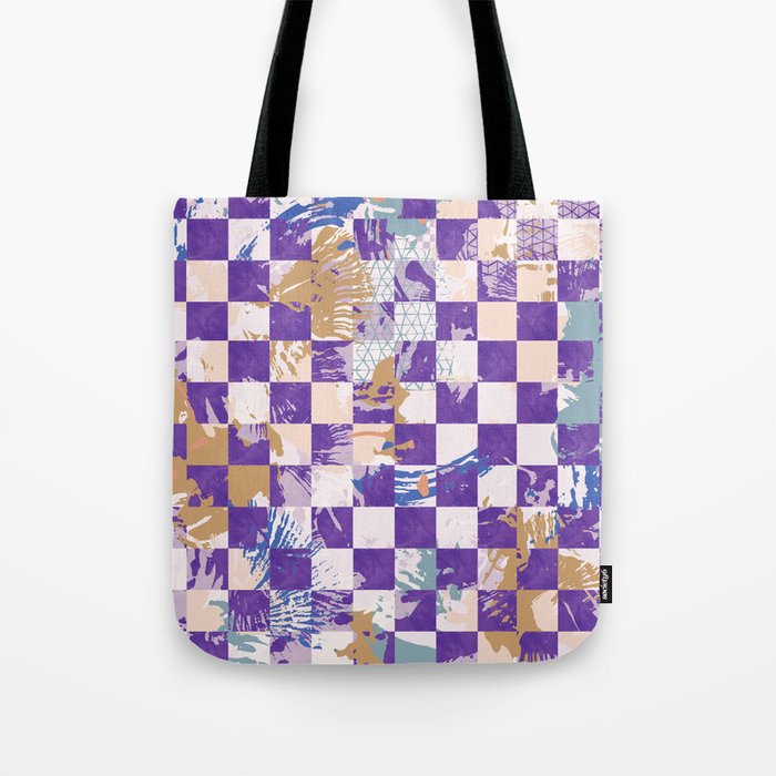 Grid of artistic strokes L Tote Bag Gallery Image 1
