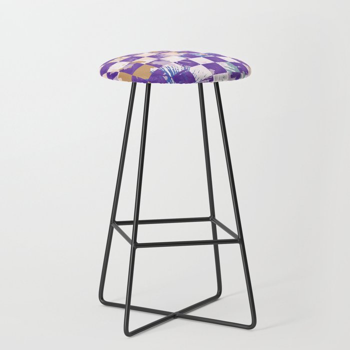Grid of artistic strokes L Stool Gallery Image 1
