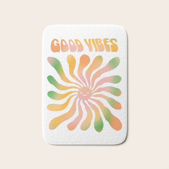 Good Vibes \\ Cute Sunshine  Bath Mat Gallery Image 1
