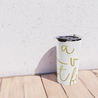 La vie est belle #society6 #typography #buyart Travel Mug Gallery Image 4