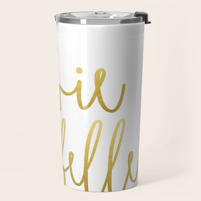 La vie est belle #society6 #typography #buyart Travel Mug Gallery Image 2