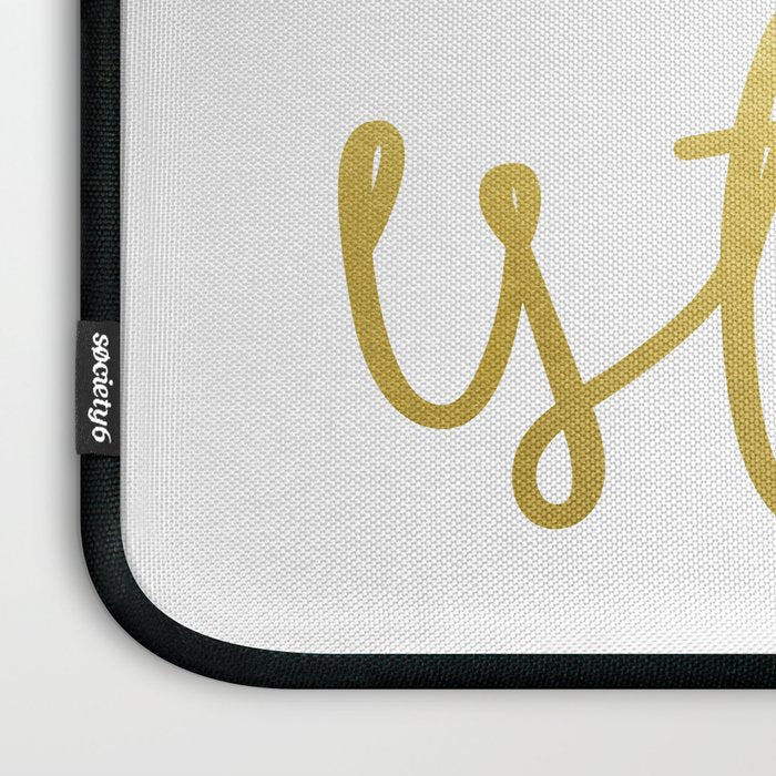 La vie est belle #society6 #typography #buyart Laptop Sleeve Gallery Image 3