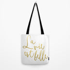 La vie est belle #society6 #typography #buyart Tote Bag Gallery Image 2