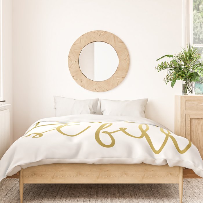 La vie est belle #society6 #typography #buyart Duvet Cover Gallery Image 3