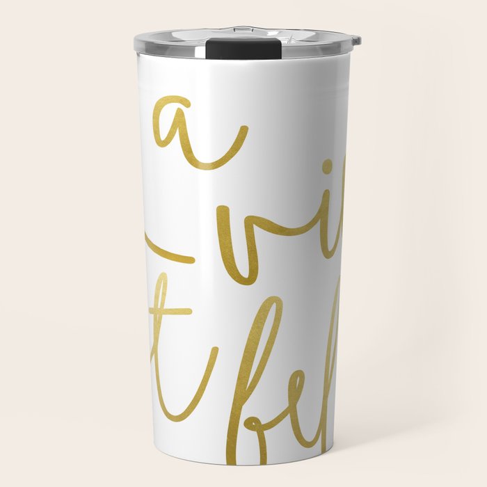 La vie est belle #society6 #typography #buyart Travel Mug Gallery Image 1