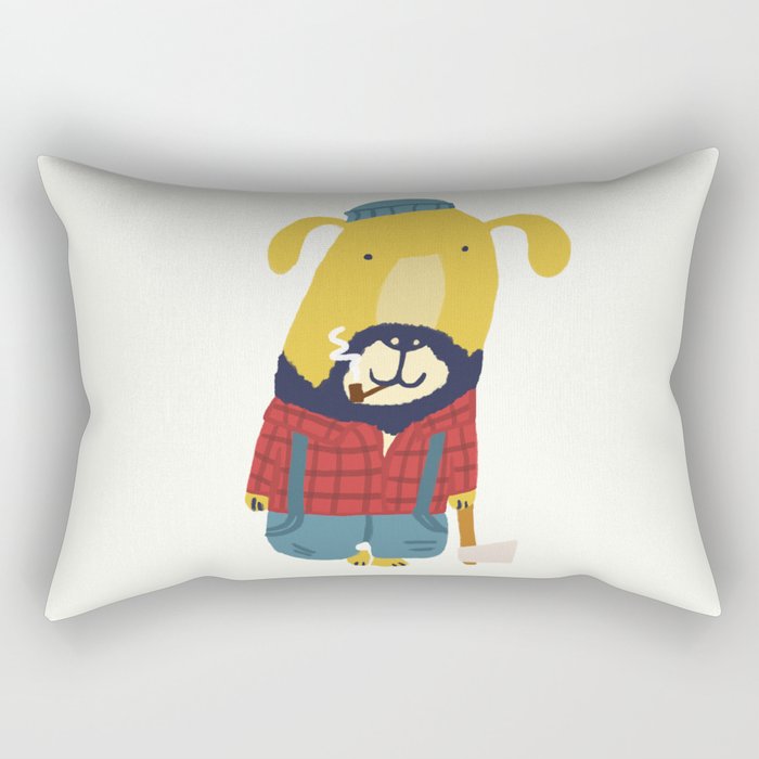 Rugged Roger - the lumberjack Rectangular Pillow Gallery Image 2