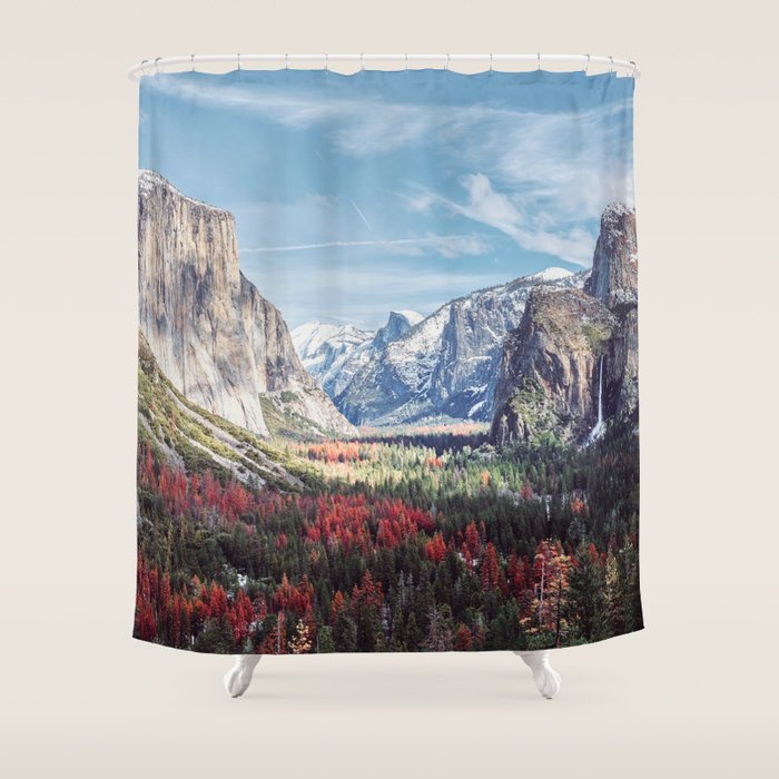 Tunnel View Yosemite Valley Shower Curtain Gallery Image 1