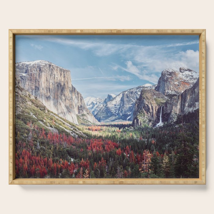 Tunnel View Yosemite Valley Serving Tray Gallery Image 1