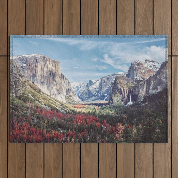 Tunnel View Yosemite Valley Outdoor Rug Gallery Image 1