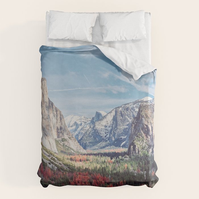 Tunnel View Yosemite Valley Duvet Cover Gallery Image 1