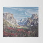 Tunnel View Yosemite Valley Throw Blanket Gallery Image 2