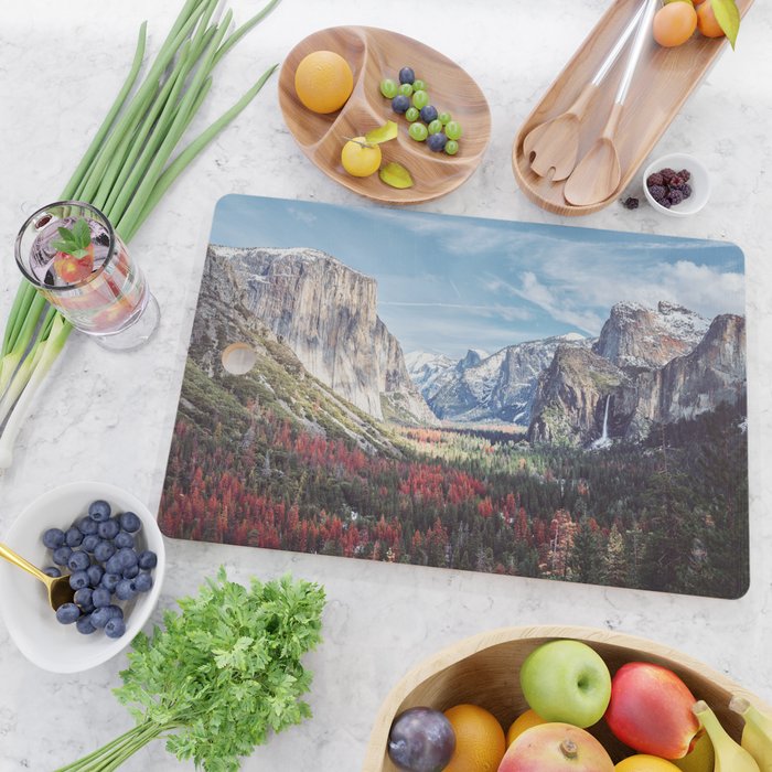 Tunnel View Yosemite Valley Cutting Board Gallery Image 2