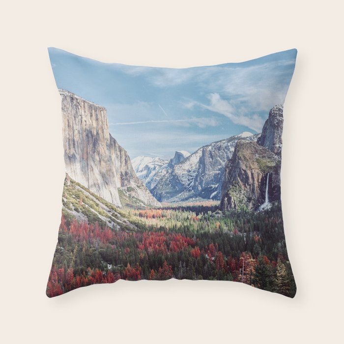 Tunnel View Yosemite Valley Throw Pillow Gallery Image 6