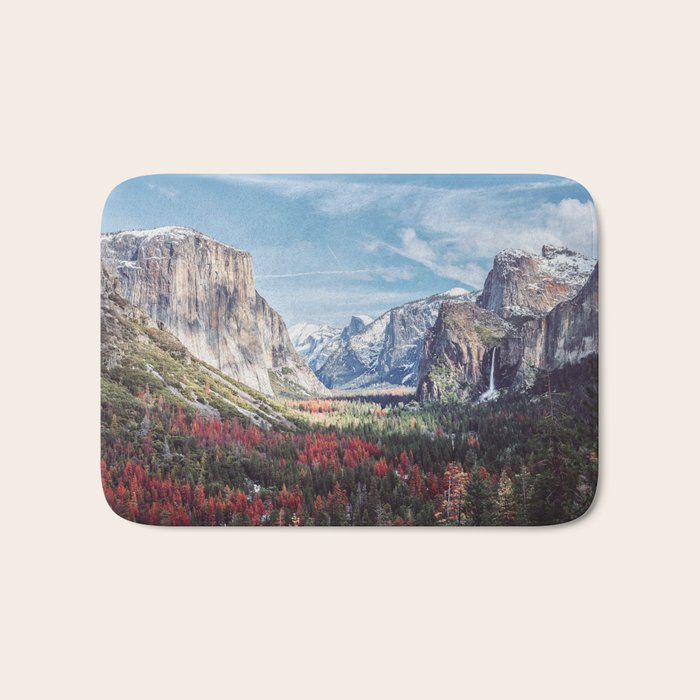 Tunnel View Yosemite Valley Bath Mat Gallery Image 1