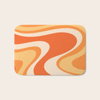 Tangerine Wave Machine - Retro Orange Abstract Bath Mat Gallery Image 1