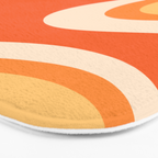Tangerine Wave Machine - Retro Orange Abstract Bath Mat Gallery Image 3