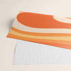 Tangerine Wave Machine - Retro Orange Abstract Wrapping Paper Gallery Image 2
