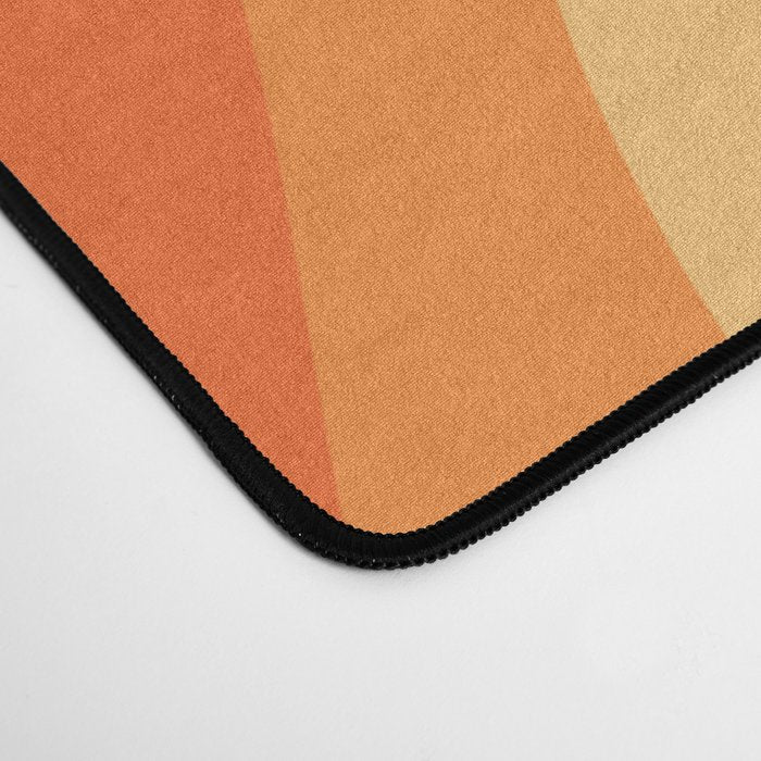 Tangerine Wave Machine - Retro Orange Abstract Desk Mat Gallery Image 4