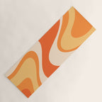 Tangerine Wave Machine - Retro Orange Abstract Yoga Mat Gallery Image 1