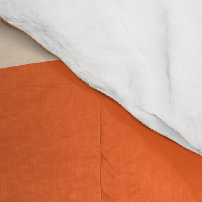 Tangerine Wave Machine - Retro Orange Abstract Comforter Gallery Image 4