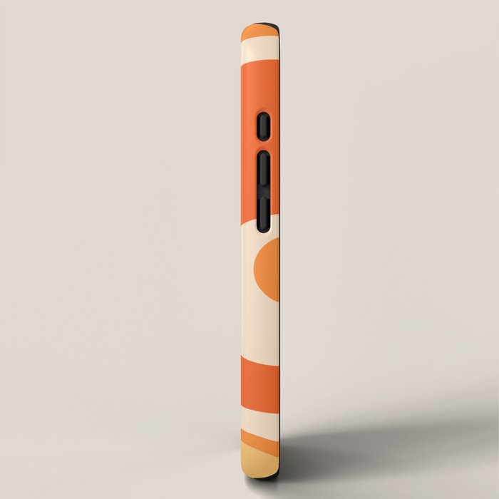 Tangerine Wave Machine - Retro Orange Abstract iPhone Case Gallery Image 2