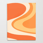 Tangerine Wave Machine - Retro Orange Abstract Notebook Gallery Image 4