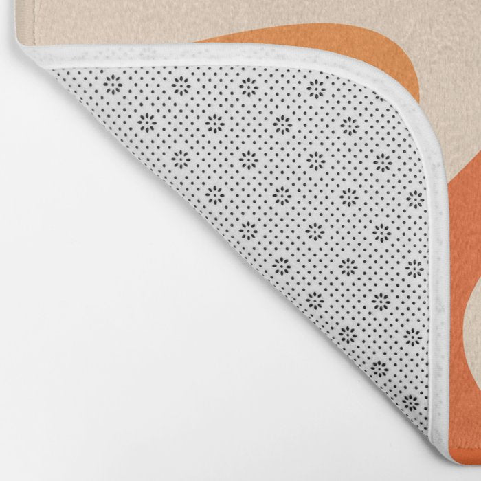 Tangerine Wave Machine - Retro Orange Abstract Bath Mat Gallery Image 2