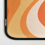 Tangerine Wave Machine - Retro Orange Abstract Laptop Sleeve Gallery Image 3