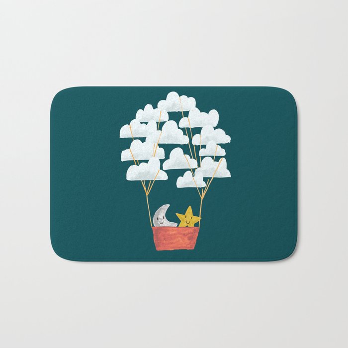 Hot cloud baloon - moon and star Bath Mat Gallery Image 1