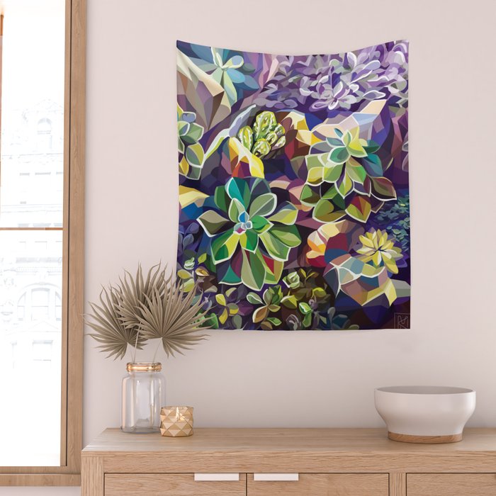 SUCCULENTS Wall Tapestry Gallery Image 2