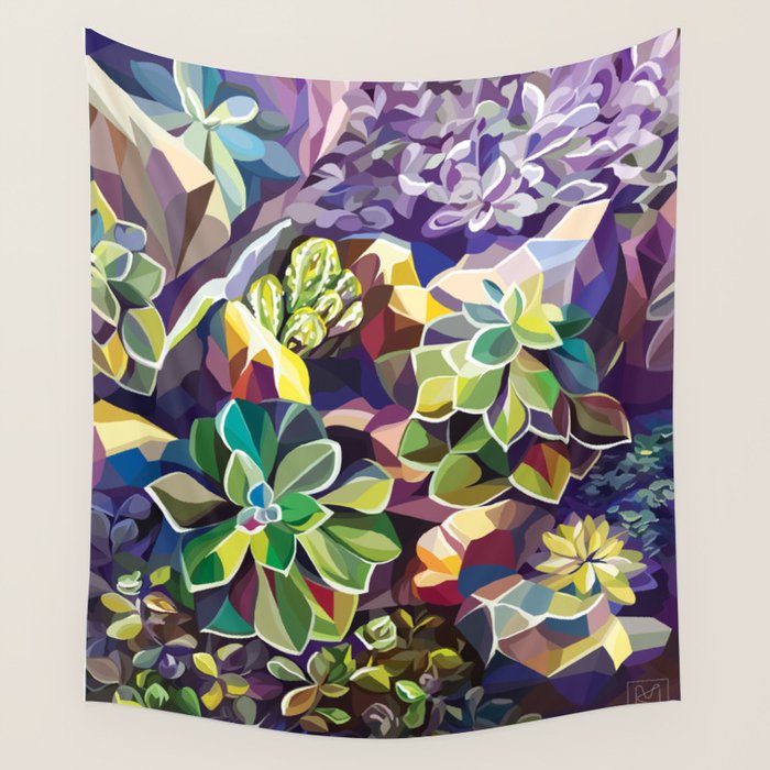 SUCCULENTS Wall Tapestry Gallery Image 4