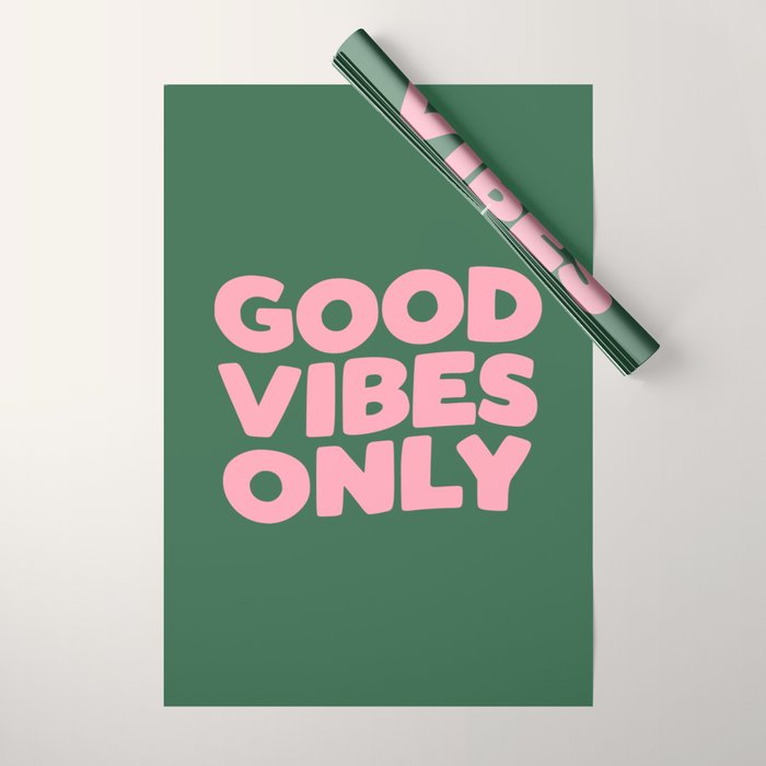 Good Vibes Only Wrapping Paper Gallery Image 1