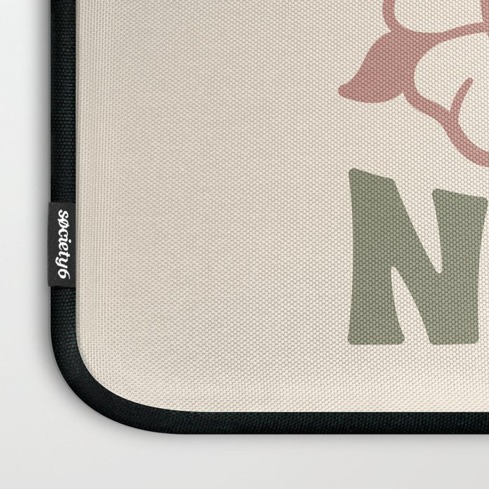 NURTURE NATURE (IN GREEN AND MAUVE) Laptop Sleeve Gallery Image 3