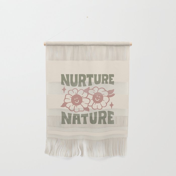 NURTURE NATURE (IN GREEN AND MAUVE) Wall Hanging Gallery Image 1
