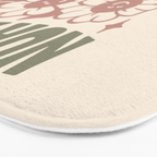 NURTURE NATURE (IN GREEN AND MAUVE) Bath Mat Gallery Image 3