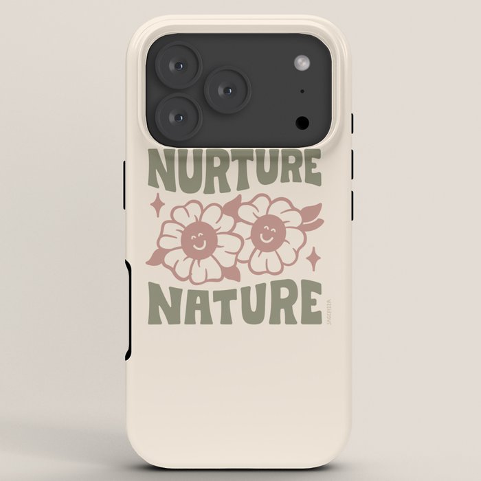 NURTURE NATURE (IN GREEN AND MAUVE) iPhone Case Gallery Image 7
