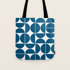 Mid Century Modern Geometric 04 Blue Tote Bag Gallery Image 1