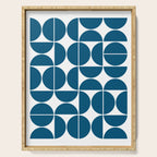 Mid Century Modern Geometric 04 Blue Serving Tray Gallery Image 1