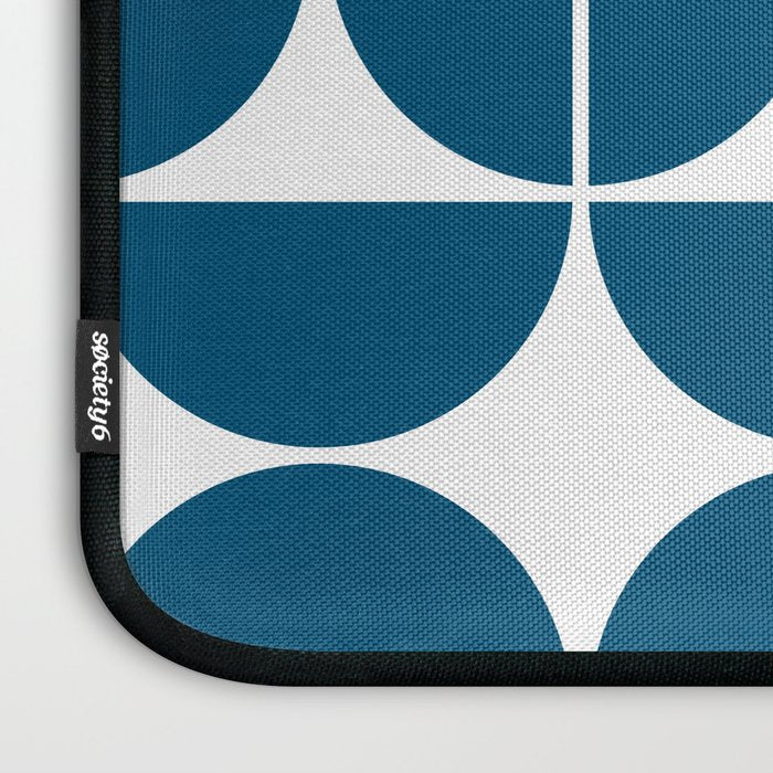 Mid Century Modern Geometric 04 Blue Laptop Sleeve Gallery Image 3