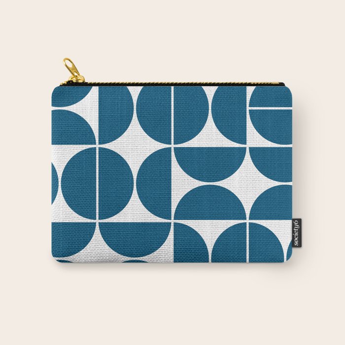 Mid Century Modern Geometric 04 Blue Carry All Pouch Gallery Image 1