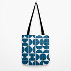 Mid Century Modern Geometric 04 Blue Tote Bag Gallery Image 2